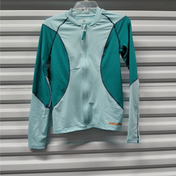 Sea Doo Women's Long Sleeve Rashguard Performance Jacket Size Small Full Zip - Picture 1 of 12